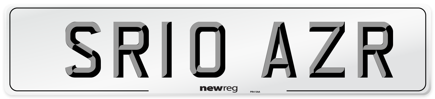 SR10 AZR Number Plate from New Reg